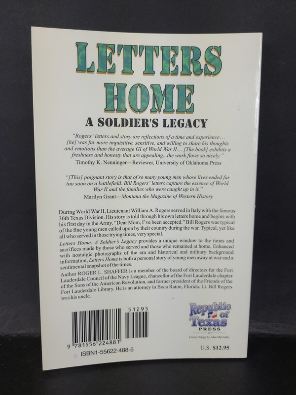 Military History Ser.: Letters Home : A Soldier's Legacy by Roger L. Shaffer~Z12 gallery