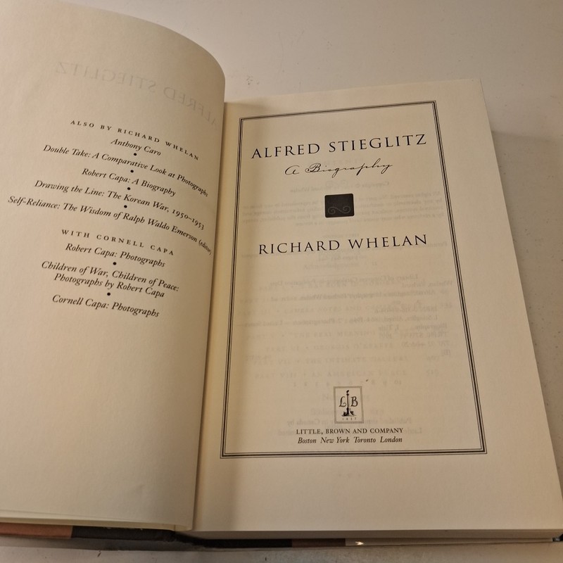 Alfred Stieglitz: A Biography by Richard Whelan (1995 Hardcover) gallery