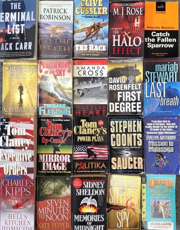 5 Pounds Of Suspense Crime Mystery Thriller Fiction Books Random Mix Lot !! gallery