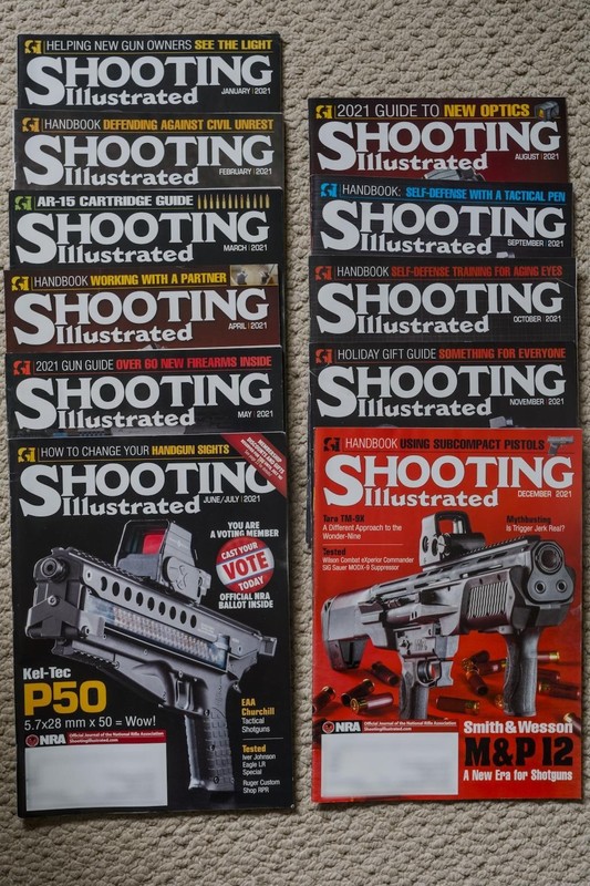 Lot of 11 – Shooting Illustrated Gun Magazine NRA 2021 June/July Joined Together