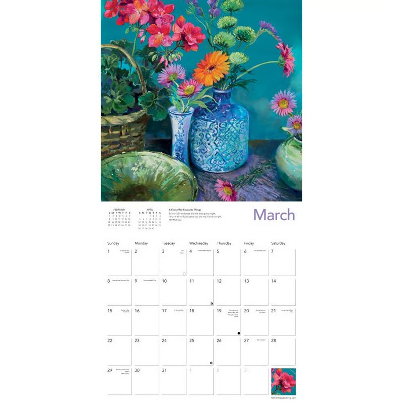 Flame Tree Publishing, Blooms by Nel 2026 Wall Calendar gallery