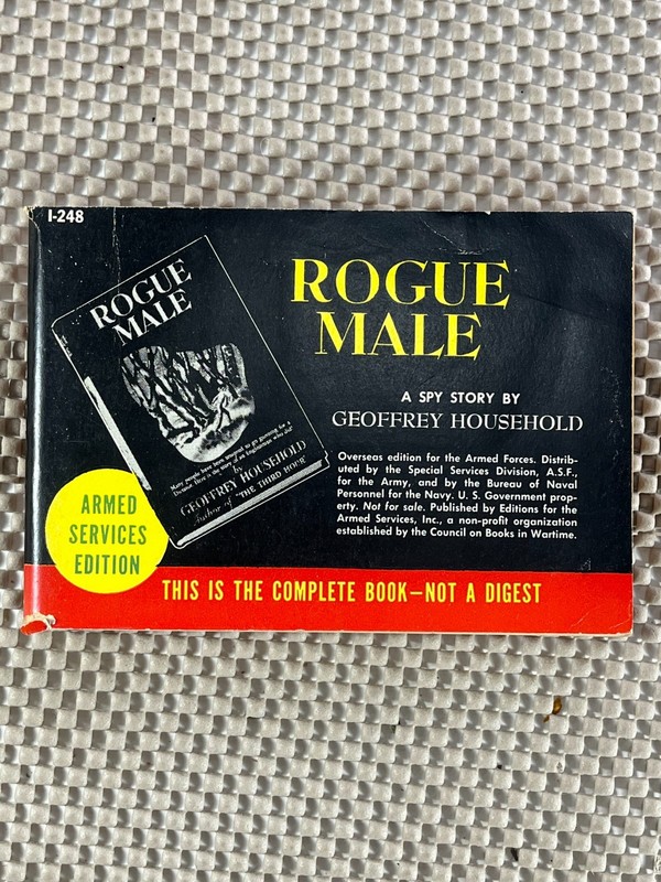 WWII Armed Services Edition I-248 ~ Rogue Male ~ Geoffrey Household ~ Classic Sp gallery
