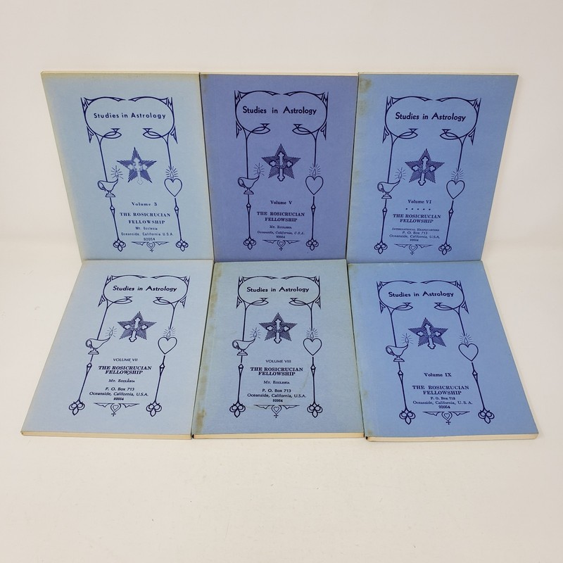 Studies in Astrology Lot of 6 by Elman Bacher (Vol 3, 5-9, Rosicrucian, 60s-70s)