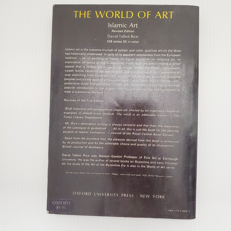 Islamic Art Book By David Talbot Rice Paperback History Fine Arts Vintage gallery