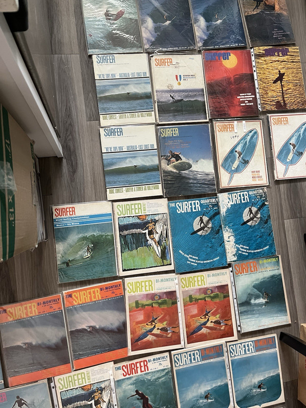 69 Surfer Magazines Lot 1960s Surfing quarterly and Bimonthly Assorted Issues
