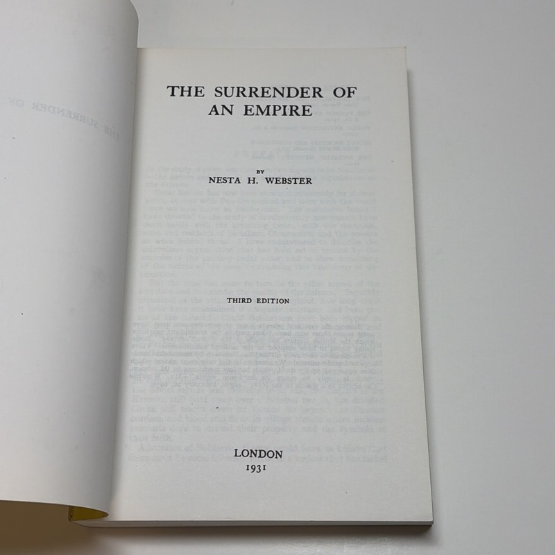 Surrender of an Empire by Nesta Webster PB British History Politics Decline gallery