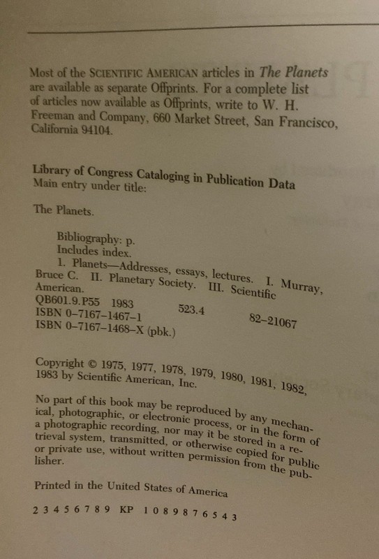 Scientific American ‘The Planets’ 1983 gallery