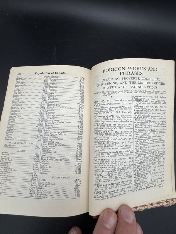 Vintage 1947 Merriam-Webster Pocket Dictionary Collector’s Edition Faux Leather gallery