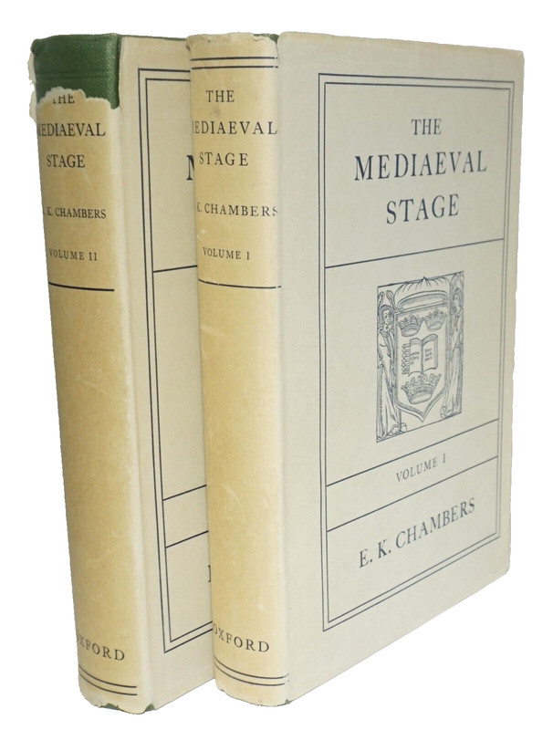 The Mediaeval Stage 2 Vols 1963 Chambers History Drama Plays Theater England HC