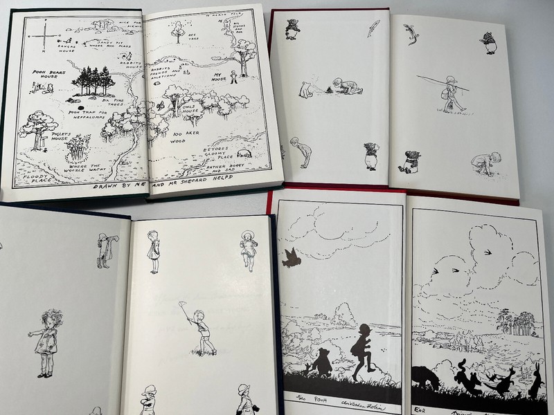 Complete Set Winnie-the-Pooh First Edition Facsimiles~ A.A.Milne w/ Dust Jackets gallery