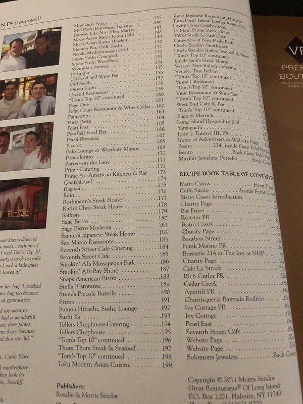 GREAT RESTAURANTS OF LONG ISLAND - 2012 Edition - Softcover, 224 pages gallery