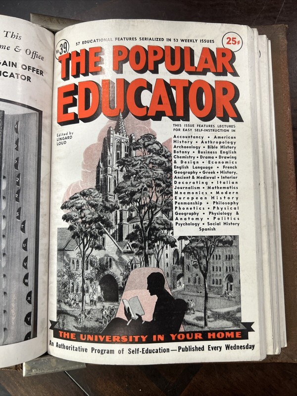 The Popular Educator 1938 in decorative Binder 8 Issues (37-42) gallery