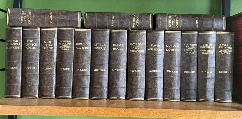 Charles Dickens 1930s Odhams Vintage Hardback Book Set 16 Books complete set