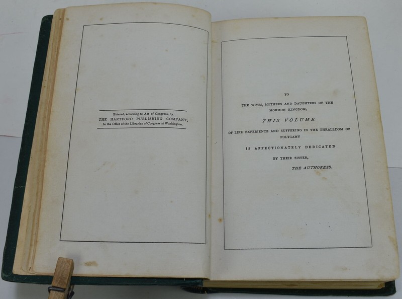 1873 THE MORMON WIFE MARIA WARD Polygamy Utah Pioneer History Detectives Mystery gallery