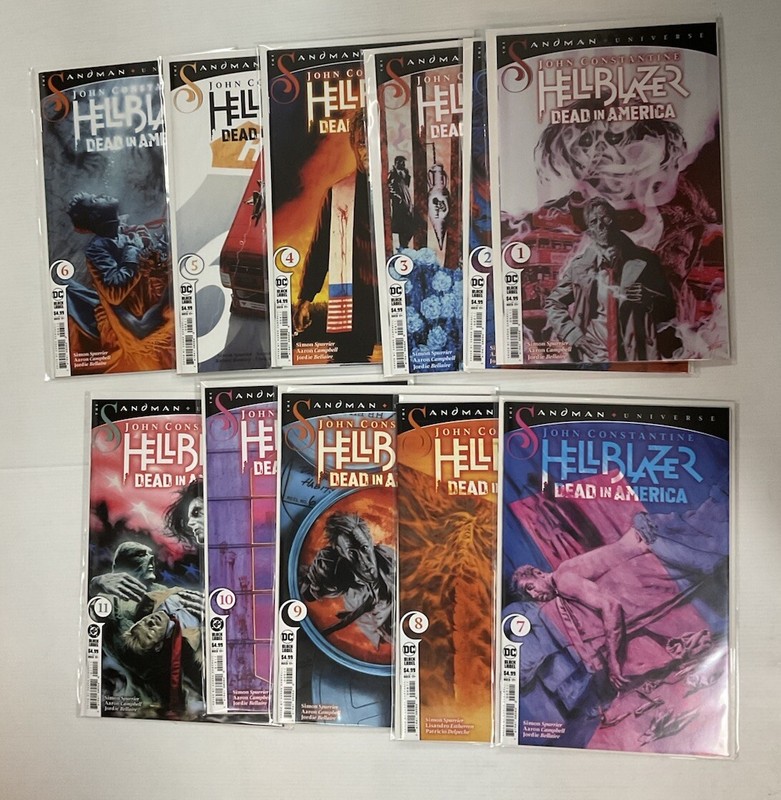 DC COMICS HELLBLAZER DEAD IN AMERICA 1 2 3 4 5 6 7 8 9 10 11 Complete Set 2024