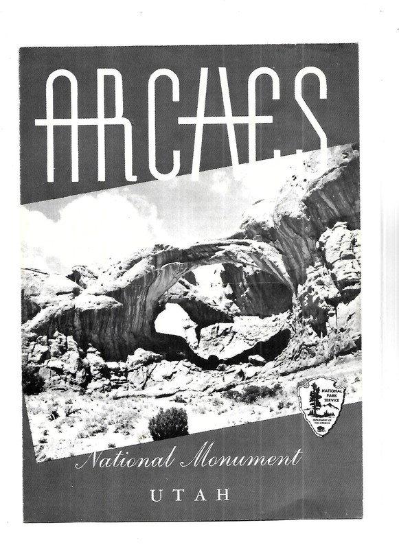 ARCHES Monument Pamphlet 1954, 6 folded pages
