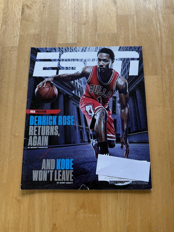ESPN The Magazine October 2014 Derrick Rose Cover Kobe NBA Preview Softcover