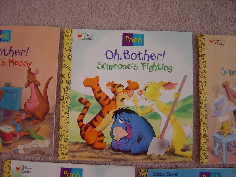 LOT OF 7 DISNEY OH BOTHER! WINNIE THE POOH FROM GOLDEN BOOKS gallery