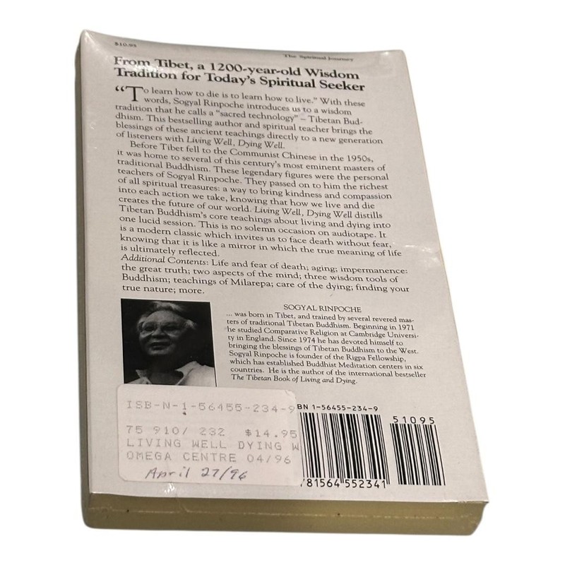 Living Well Dying Well Sogyal Rinpoche Audio Cassette Tape Sounds True Buddhism gallery