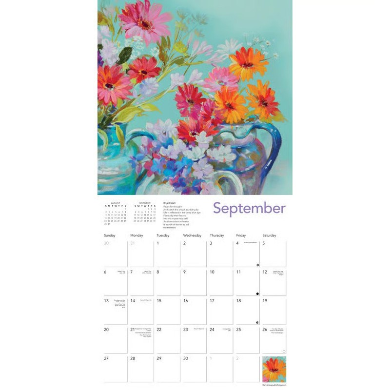 Flame Tree Publishing, Blooms by Nel 2026 Wall Calendar gallery