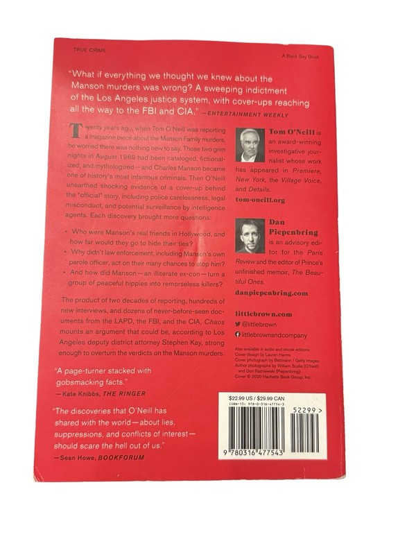 Chaos: Charles Manson, the CIA by Tom O'Neill (2020, Trade Paperback) gallery