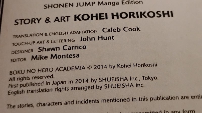 2014 My Hero Academia Shonen Jump Comic Vol 2 KOHEI HORIKOSHI Softcover Book gallery