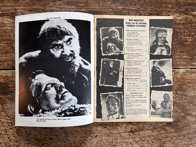 MONSTERS #4 Charlton Horror Mag 1963/3 Stooges in Orbit/Frankenstein Vs Wolfman gallery