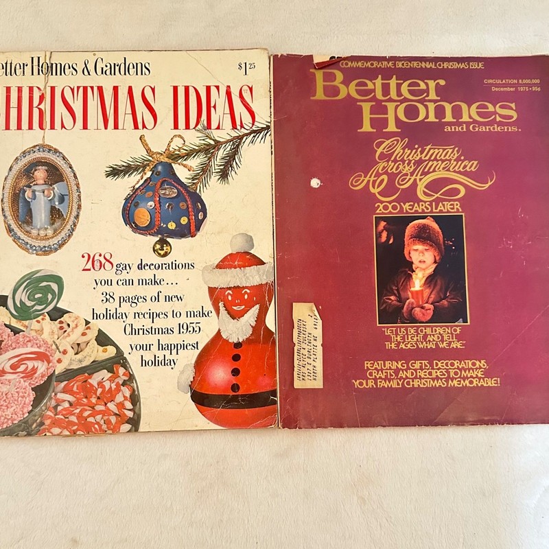 Better Homes & Gardens Christmas Magazines 1955 1975 Vintage Good Holiday Ideaa