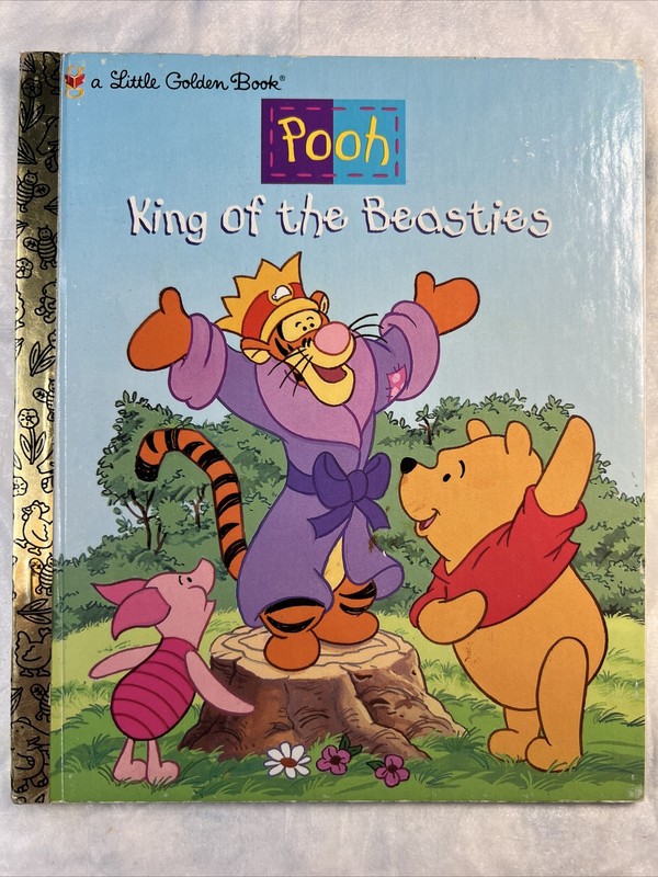Vintage A Little Golden Book Pooh King Of The Beasties 1998 #915