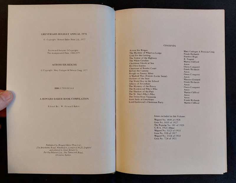 The Greyfriars Holiday Annual 1978 by Frank Richards / Hardback gallery