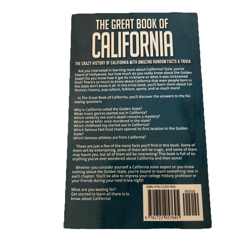Great Book of California: The Crazy History of California by O’Neill Paperback K gallery