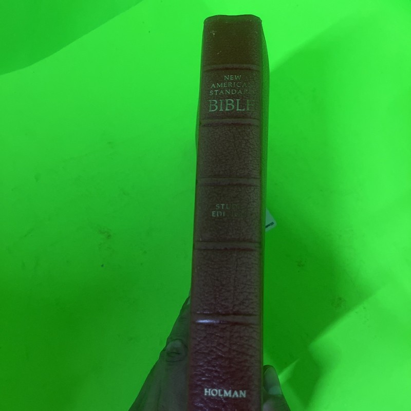 ✝️ Holy Bible New American Standard NASB Holman 1976 Top Grain Cowhide *Study gallery
