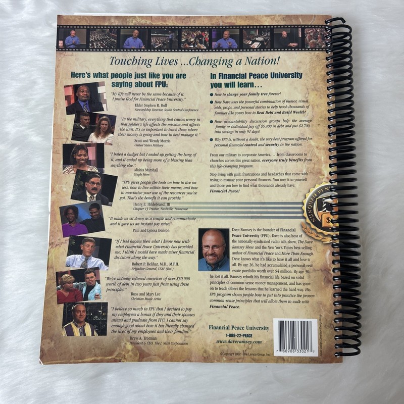 Dave Ramsey's Financial Peace University Workbook Spiral Bound FPU Read Original gallery