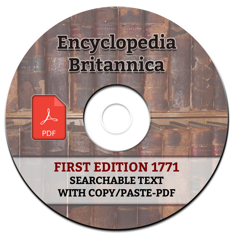 ENCYCLOPEDIA BRITANNICA-FIRST 1ST EDITION 1771-ALL Volumes-Reference Book-on CD