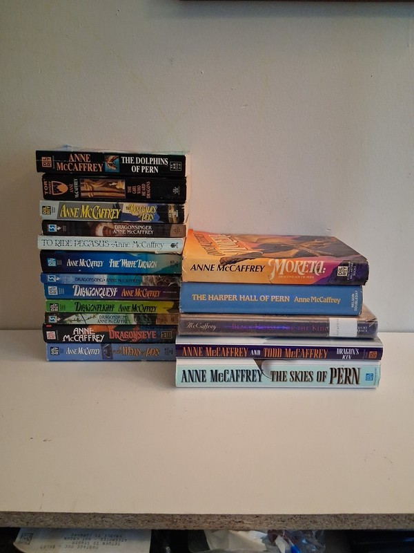 Anne McCaffrey Book Lot Of 18 (5 HB, 13 PB) Dragonriders Of Pern, Good Condition