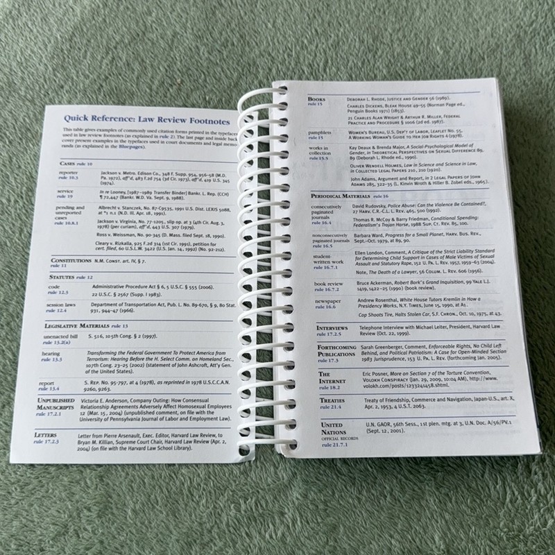 The Bluebook A Uniform System of Citation Twentieth Edition Spiral Bound gallery