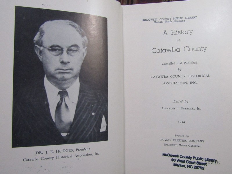 1954 Preslar A HISTORY OF CATAWBA COUNTY North Carolina Book 1st Ed. Illustrated gallery