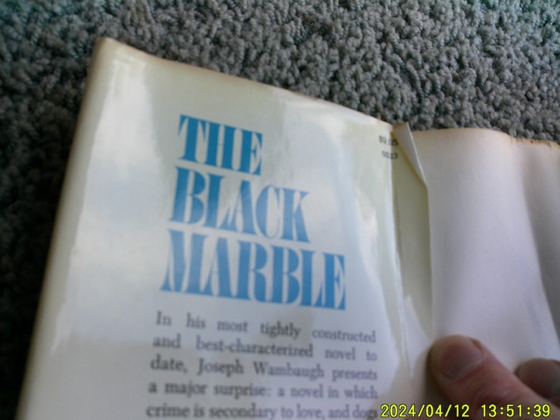 THE BLACK MARBLE: a novel by Joseph Wambaugh. 1st edition 1978 w/DJ. INSCRIBED gallery