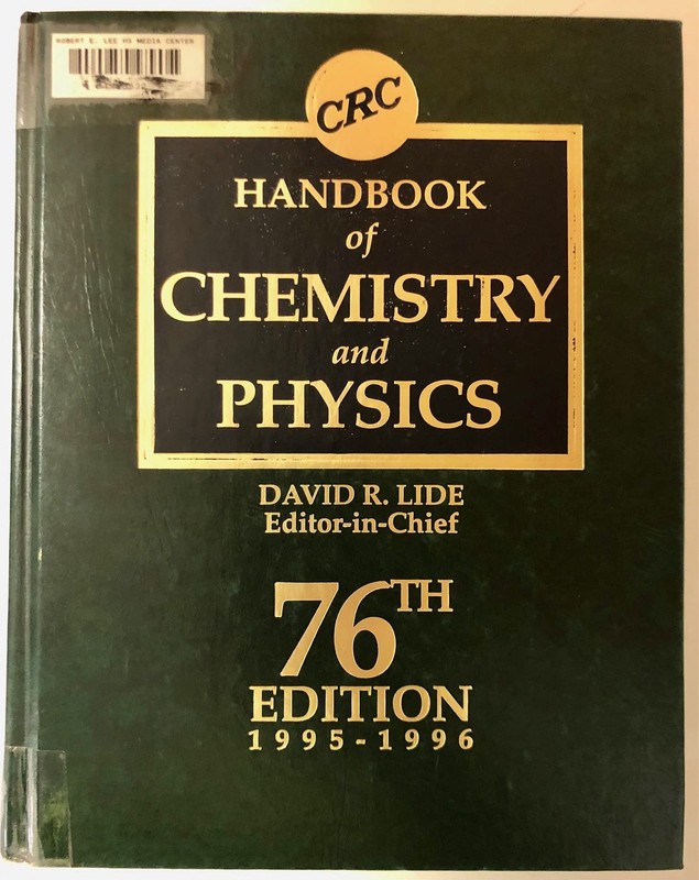 CRC Handbook of Chemistry and Physics