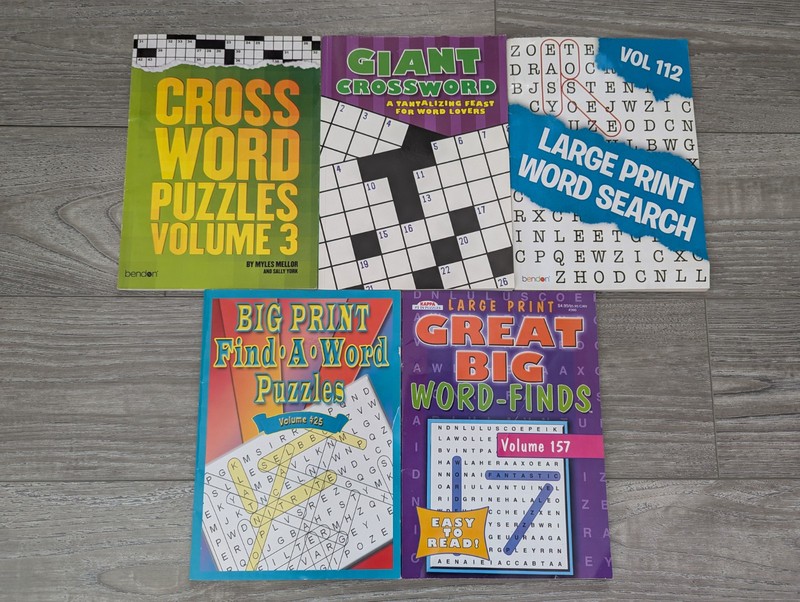 Crossword Puzzles Large Print Kappa Bendon Vision St Modern Lot Of 5 NOS