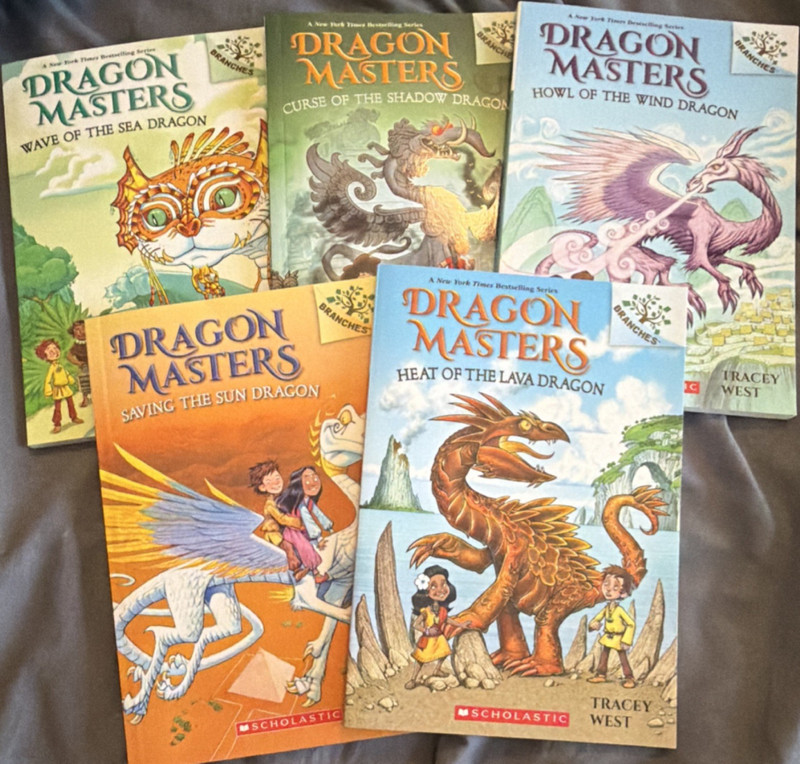 Dragon Masters 5-Book Paperback Lot Tracey West Scholastic Branches Dragons