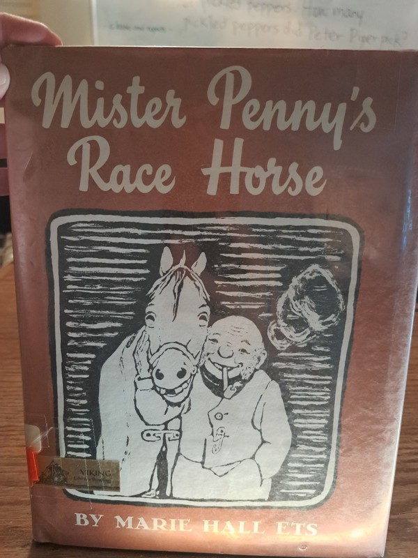 Vintage Mister Penny’s Race Horse Hardcover Marie Hall 5th Printing Book DJ 1966