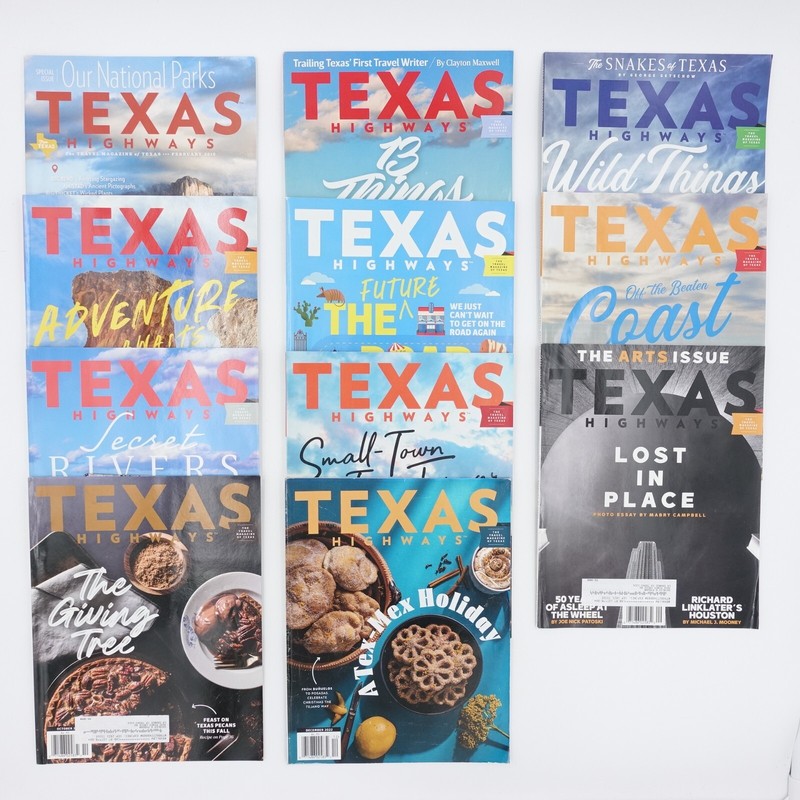 Texas Highways 2016-2022, Lot of 11 Magazines, Vol 63-69, See List