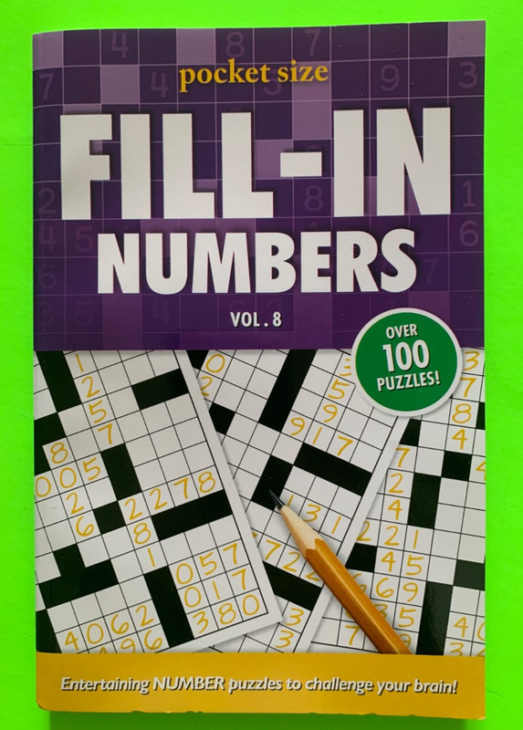 Fill-In Numbers Puzzle Book Vol. 4-7-8 Travel size gallery