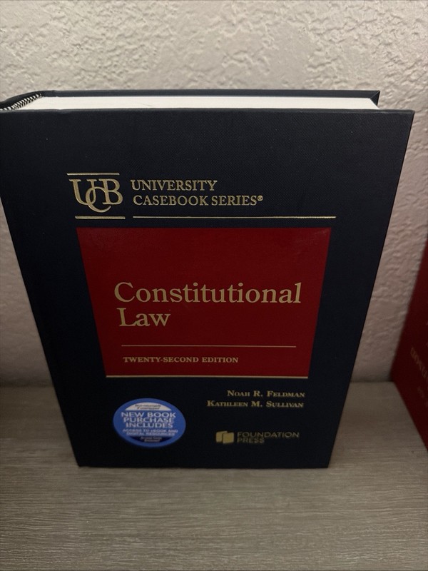 Constitutional Law Casebook 22nd Edition Feldman Sullivan Hardcover UCB