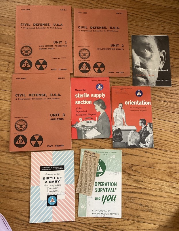 Emergency Department of Defense Office of Civil Defense 1968 lot nuclear weapons