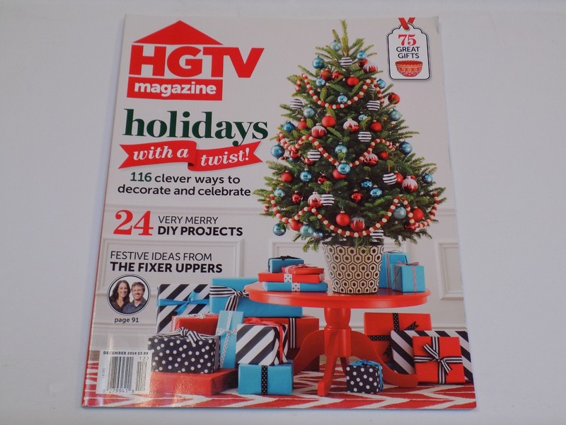 HGTV Magazine December 2014 Holidays DIY Projects Joanna Chip Gaines Fixer Upper