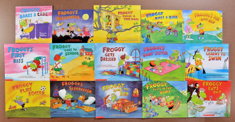 Lot of 15 Froggy Picture Books by Jonathan London School Swim Eats Out Frog L1