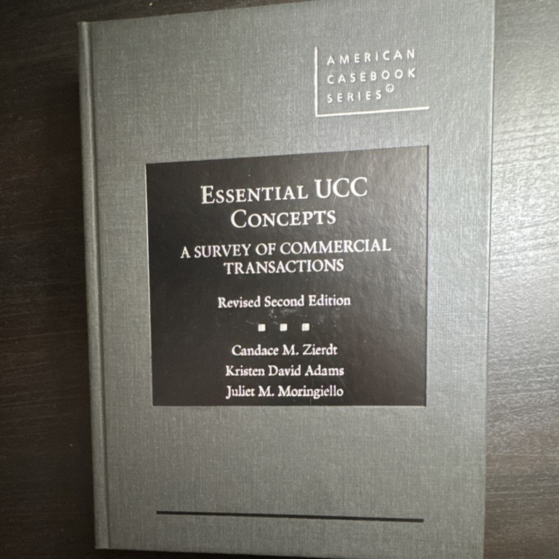 West Academic Essential UCC Concepts Revised Second Ed Zierdt Hardcover