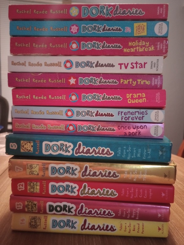 Dork Diaries – Lot of 13 books (includes 3.5, 5, 7, 12-14. 5 are hardcover)